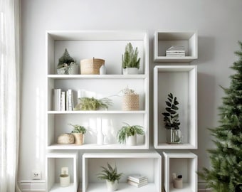 Estanterías flotantes modulares: estantes de pared personalizables (juego de 6)
