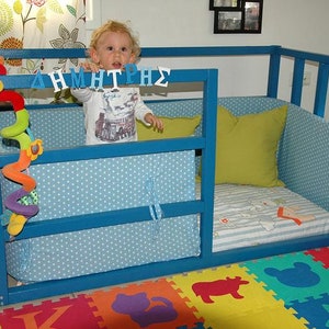 Montessori Floor Bed: Toddler Bed Frame, Kids Bedroom Furniture