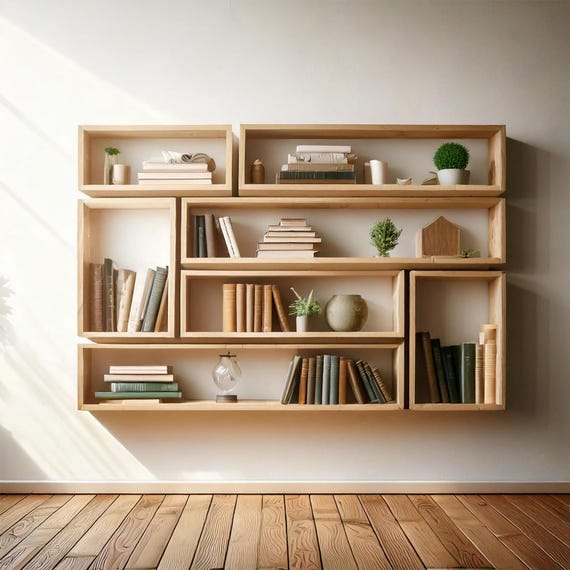 Floating Bookshelf Wall Mounted