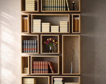 Living Room Wall Bookshelf – Modern Floating Book Storage Shelf