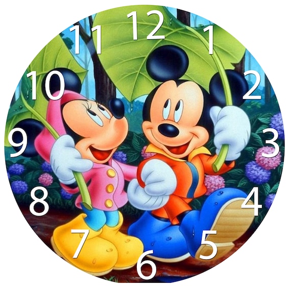 Mickey and Minnie Kids Wall Clock: Disney-inspired Nursery Decor
