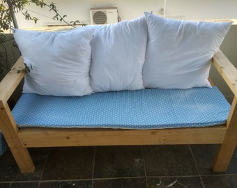 Sofa im Freien - Terrassenmöbel, Allwetter-Wickercouch für Garten oder Deck, bequeme Sitzgelegenheiten, wetterbeständige Loungemöbel im Freien