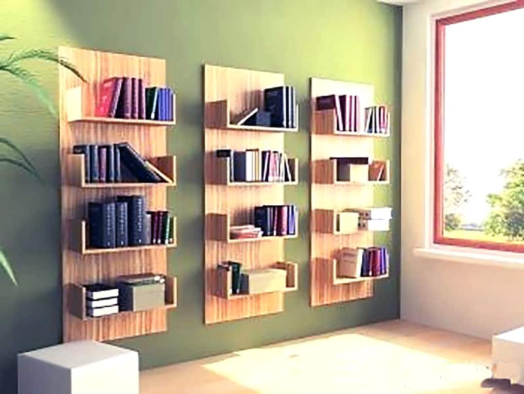 Wall Bookshelvesfloating Wall Shelfmodern Wall Etsy