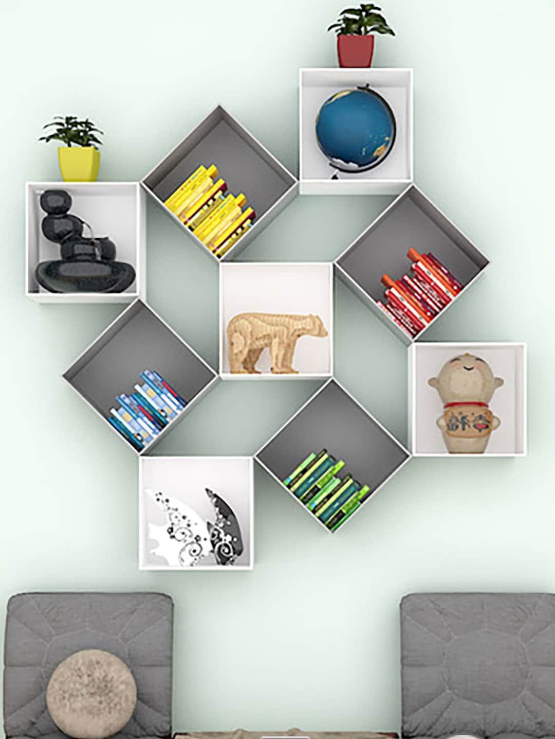 Handcrafted Asymmetrical Wall Shelves - Modern and Unique Home Decor ...