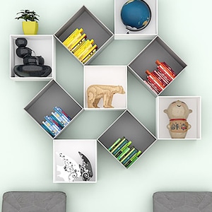 Handcrafted Asymmetrical Wall Shelves: Modern Home Decor