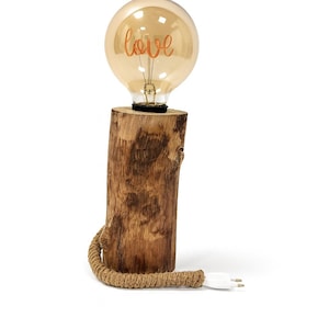 Handcrafted Driftwood Table Lamp, Natural Wood Accent Lighting