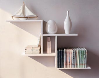 Wall Mounted Shelf Modern Floating Storage And Organization Shelf For Living Room