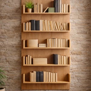 Juego de estanterías flotantes modulares, 3 estantes de pared imagen 2