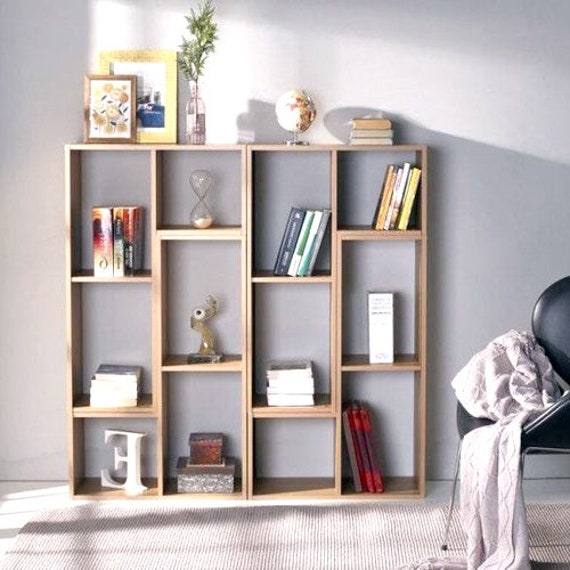 Librerie, libreria, mobili fatti a mano, mobili soggiorno, libreria moderna  asimmetrica, libreria unica -  Italia