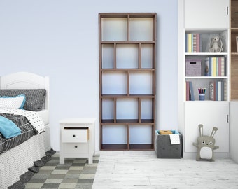 modern asymmetrical Bookcase,unique bookshelf,modern bookshelves,handmade bookshelves,living room furniture,unique bookcase