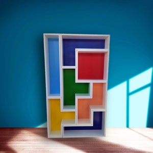 Tetris Bookshelf - Modern Shelves - Living Room or Game Room Decor - Nostalgic Video Game-Inspired Furniture