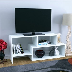 supporto tv, centro di intrattenimento, mobile tv, unità tv, console multimediale, supporto tv moderno, supporto tv geometrico