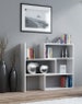 White low bookshelf-small bookshelves,modern bookcase,handmade furniture,living room furniture,unique bookshelf 