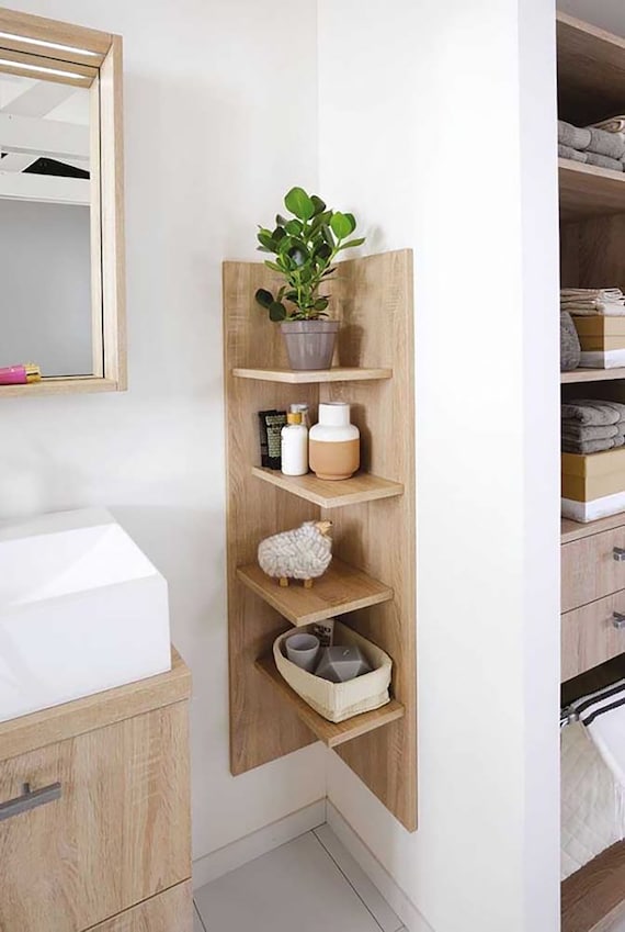 37 Corner Storage Options (Every Room Covered)  Bathroom wall shelves, Bathroom  corner shelf, Small bathroom storage