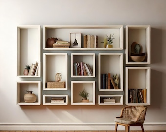 Floating Shelves For Living Room- Wall Modular Shelves Storage