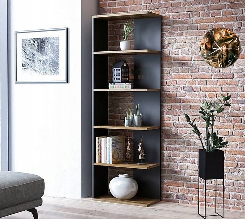 handmade furniture,modern bookshelf,geometric bookshelf,bookcase,bookshelf,bookshelves,Decorative Bookshelf,Side Bookshelf,book shelf image 1