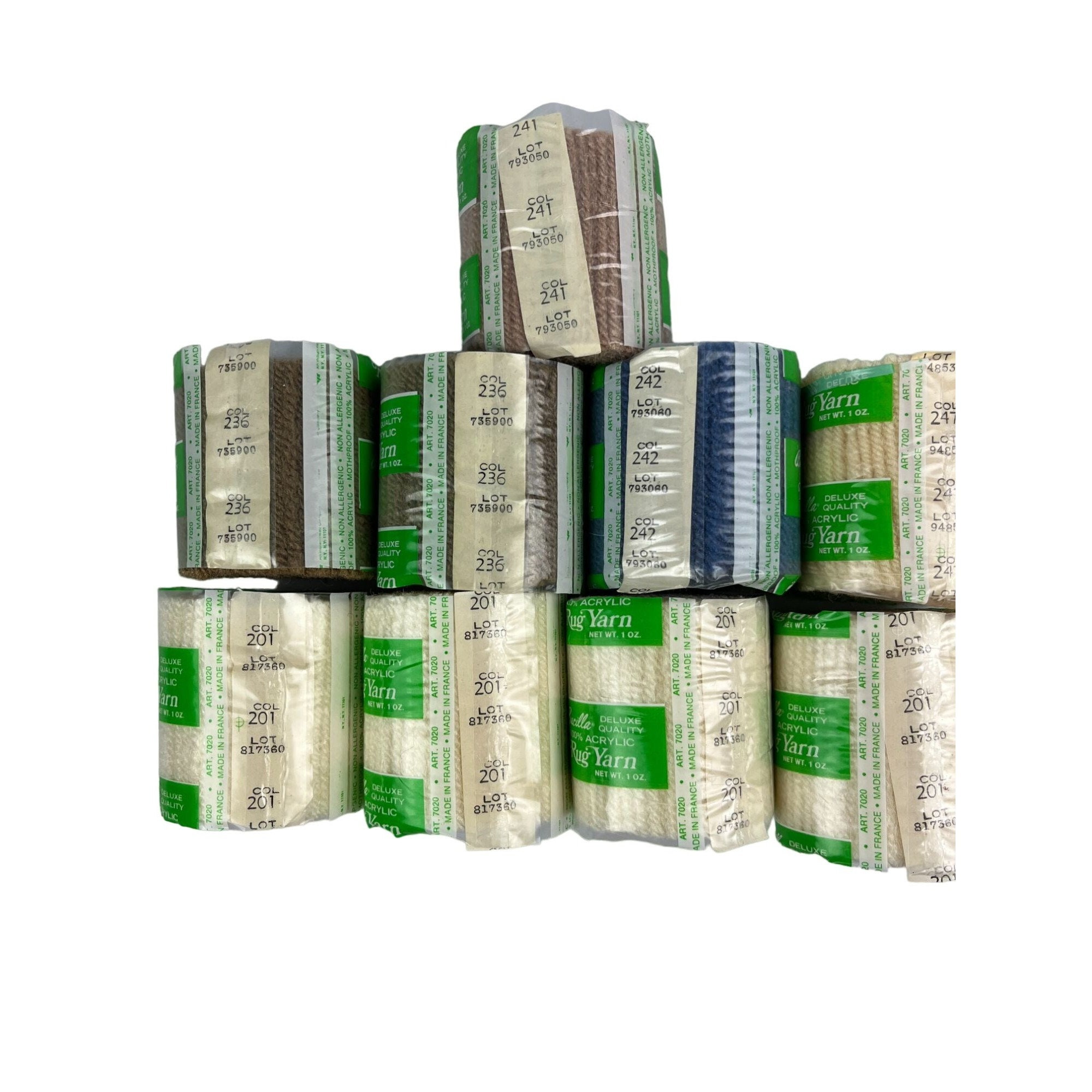 Bucilla Latch Hook Rug Yarn Lot of 9 5 Colors 100 Acrylic Etsy