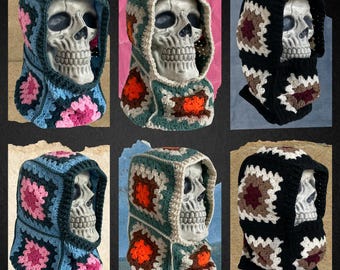 Chunky Crochet Balaclava Pattern: Oversized Goth Hoodie (PDF Download)