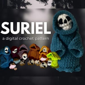 Crochet Skull Pattern: "The Suriel" Gothic Amigurumi (PDF Download)