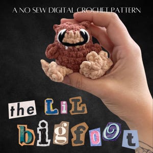 PATTERN ONLY - Lil Bigfoot / Lil Yeti Crochet Pattern | Cryptid Amigurumi Plush PDF | Beginner Friendly | Casita Albita Pattern