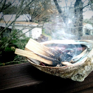 Smudge Set - Incense, Shell, Stand, Coals, Feather, Tongs