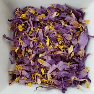Premium Blue Lotus Petals & Stamens - Nymphaea caerulea - Bulk Loose Leaf Organic