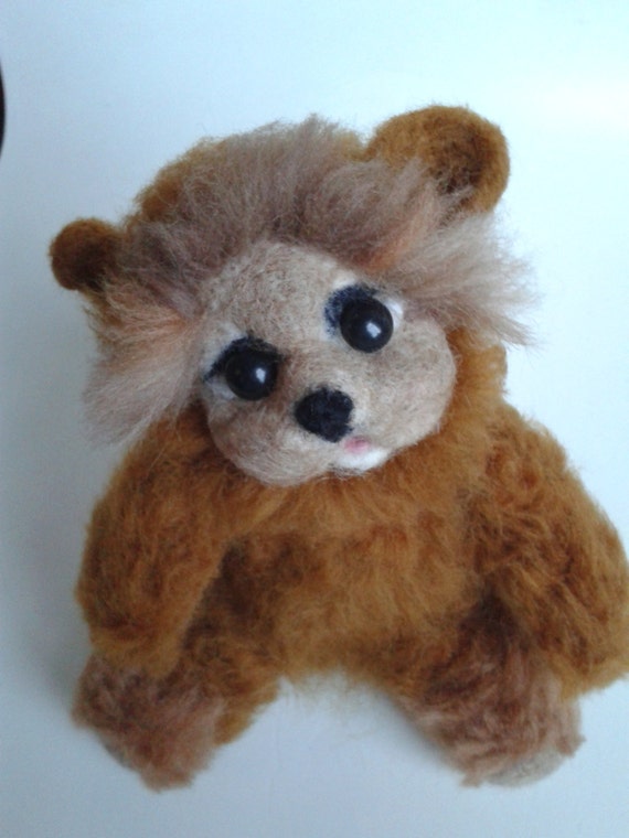 needle felted teddy bear
