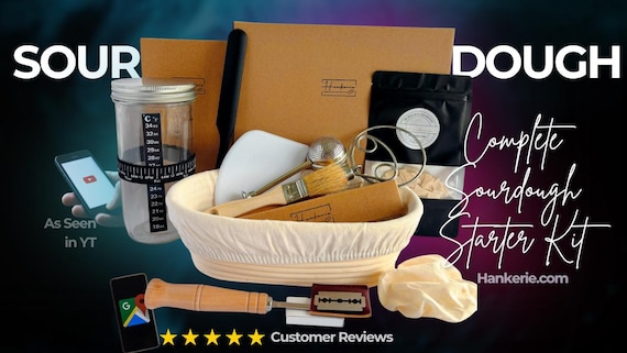 Complete Beginner's Sourdough Bread Starter Kit + Video Guides