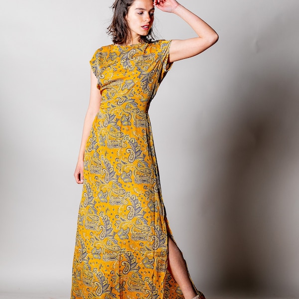 Yellow Boho Dress - Etsy