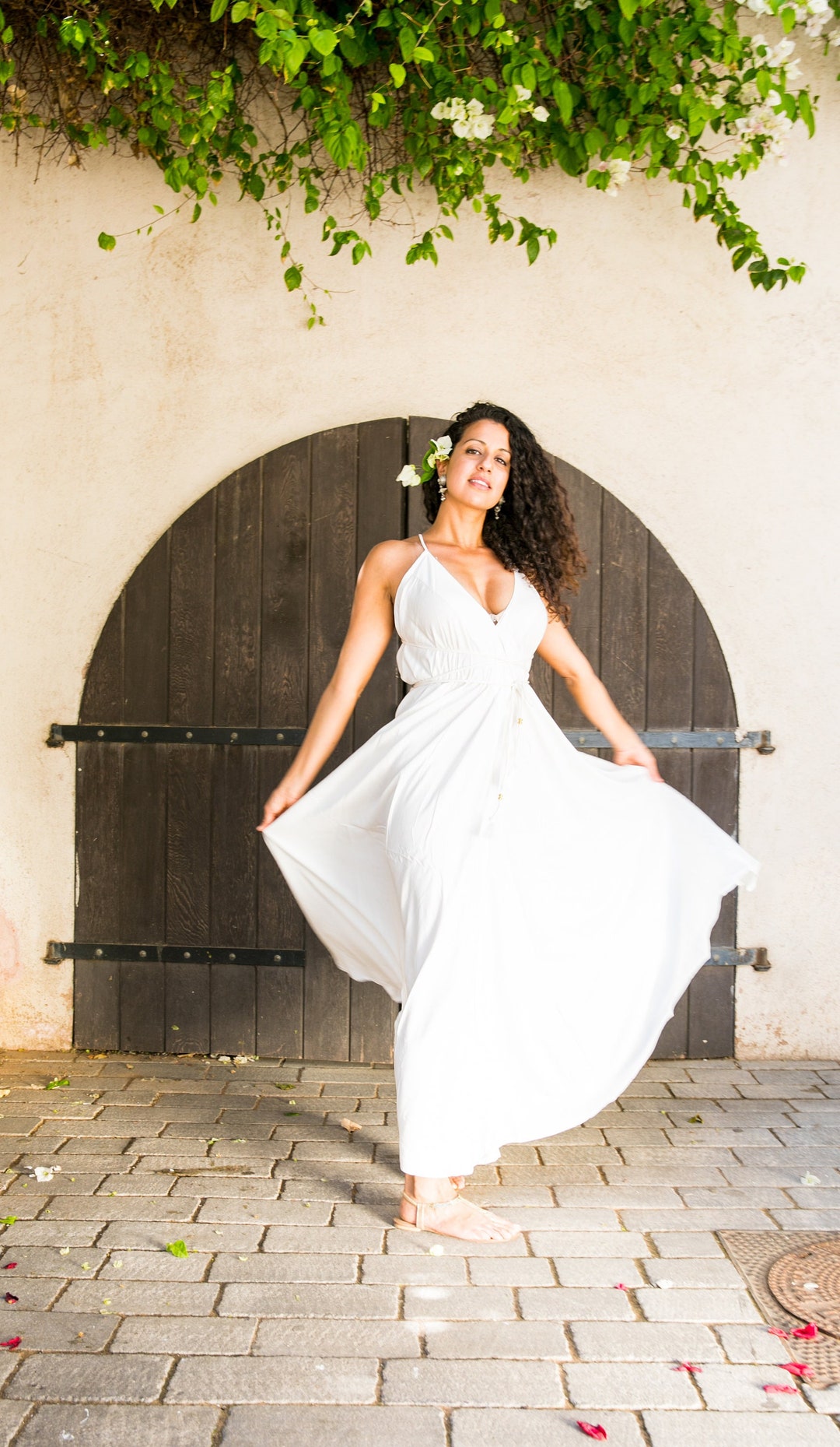 white bridal shower dress summer Long Strapless Party Dress