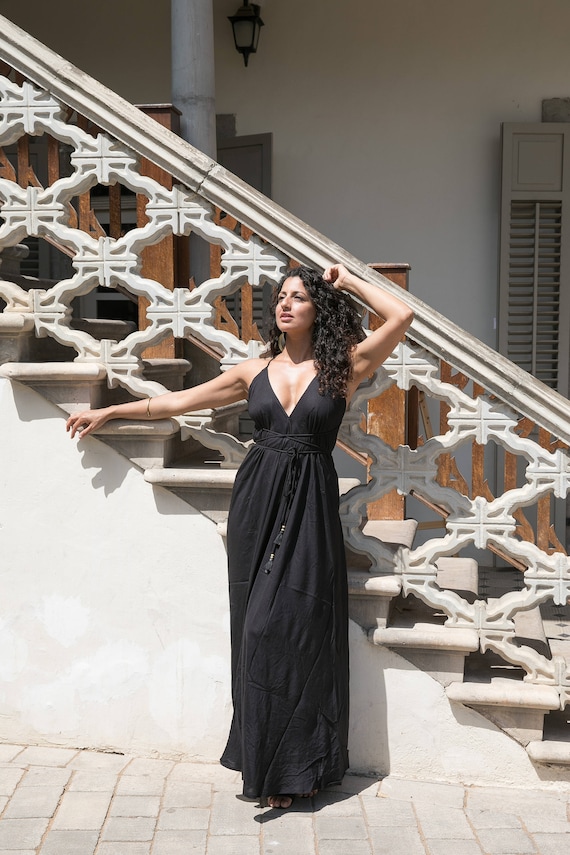 resort back open dress