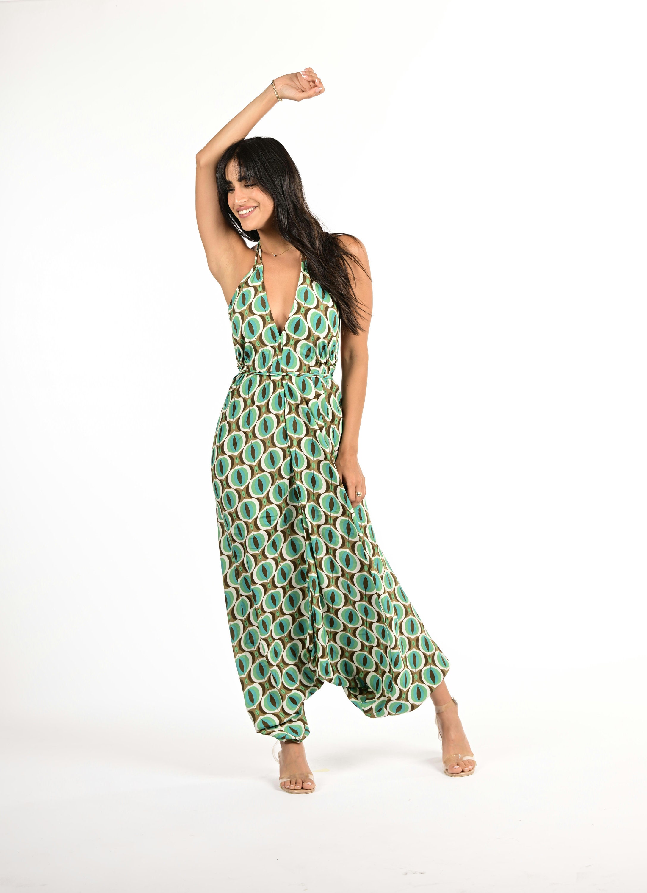 boho overall dress utcoco Women's Summer Laced Embroidered Tulle Bib Overall Dress Casual Loose Adjustable Straps Sleeveless Maxi Dress (X-Small, Apricot) at Amazon Women's Clothing store