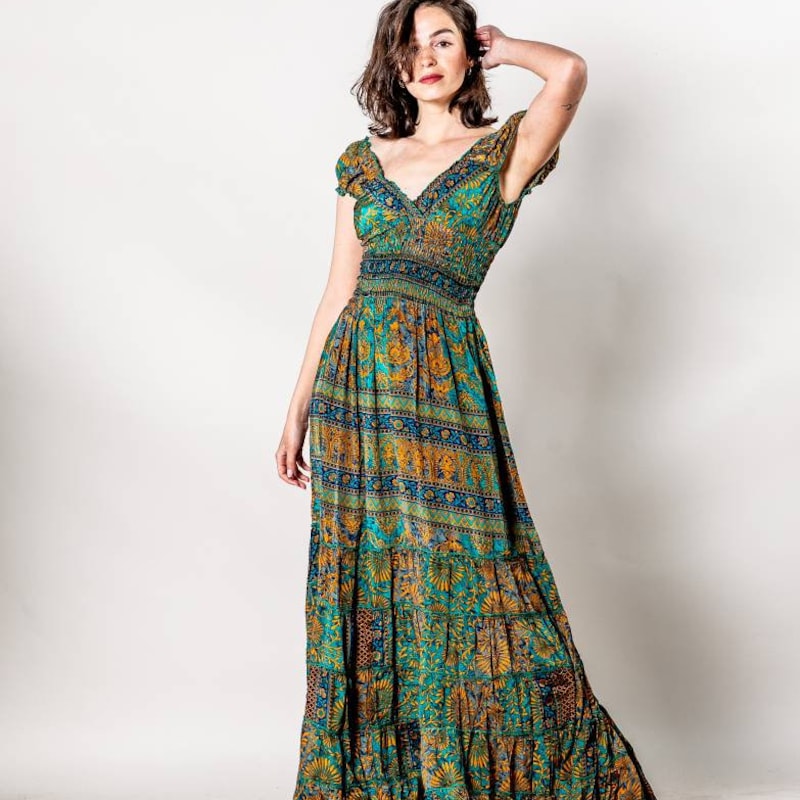 silk long sleeve dress wedding Size:US 16 W nav-50 Windsor dress! - would