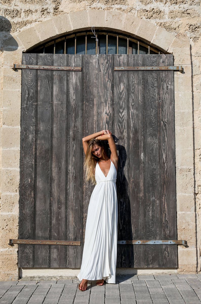 Red dress/boho open back maxi dress/backless dress/low back sexy dress/prom dress/braidsmaid dress/deep cleevage dress White