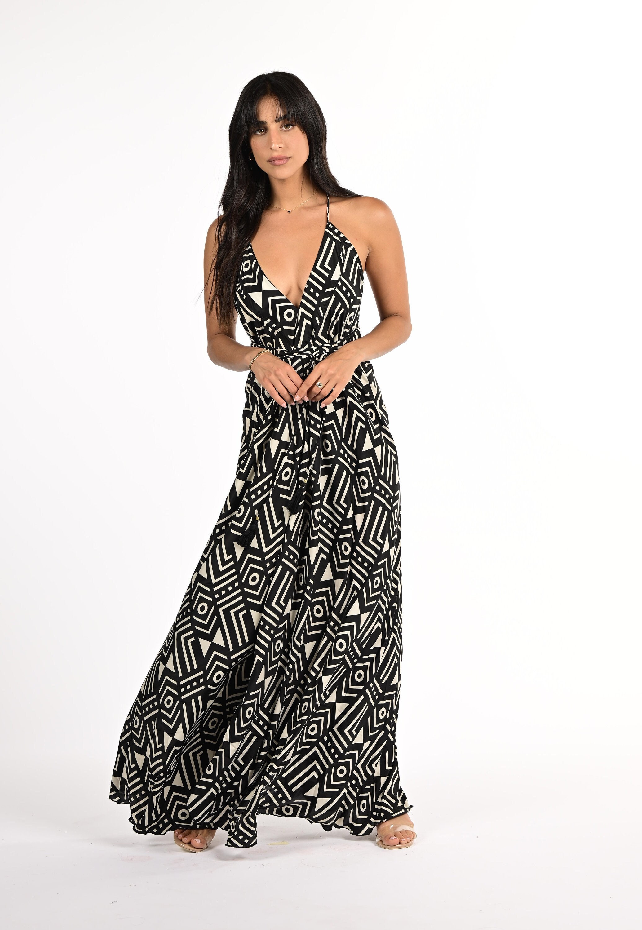 sachin and babi light blue dress 21SIX Black Jensen Crystal Bodycon Dress