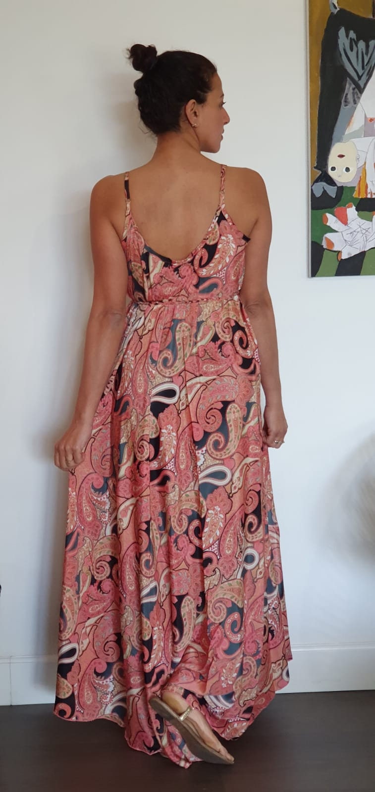 knee length dresses for ladies Pink Lily Skylar Blue Paisley Maxi Dress main image 0