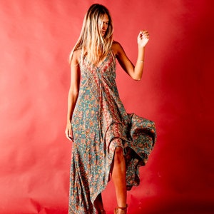Asymmetric boho dress for woman | Open back dress | Short long dress | Halter dress | Rave dress | Hippie festival |Tall | Loose sexy dress