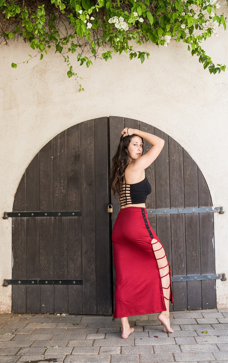 Boho Slit Skirt/maxi Skirt/long Skirt/festival Clothing/burning Man ...