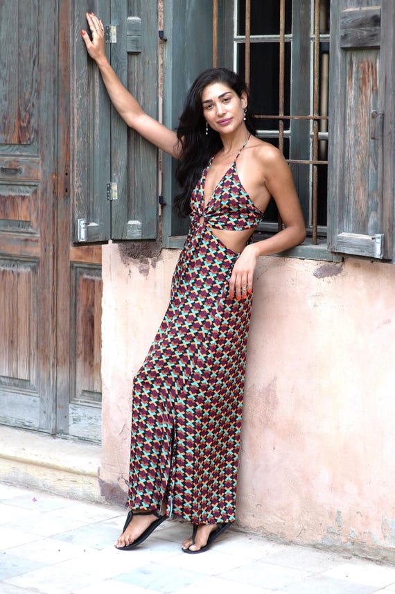 geometric cut out dress One Shoulder Mini Dress with Geometric Cut Out Design 34404