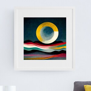 Abstract Moonscape Digitale Print, Abstracte Maan Kunst, Afdrukbare Kunst aan de Muur, Home Decor Kunst aan de Muur, Woonkamer Wall Art Print, Moderne Kunst