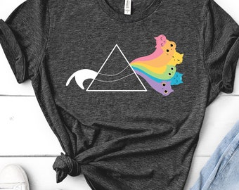 Pink Floyd Inspired Cat Shirt, Tank Top, V-neck, Long sleeve, Sweatshirt, Hoodie, Funny Cat Lover Gift, Cat Mom, Cat Dad, Fur Baby, Cat Lady