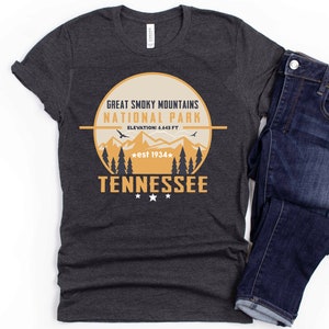 Great Smoky Mountains National Park Shirt, Tennessee Camping & Hiking Gift-Tank Top, V-neck, Long sleeve, Sweatshirt, Hoodie, Crop Top, Kids