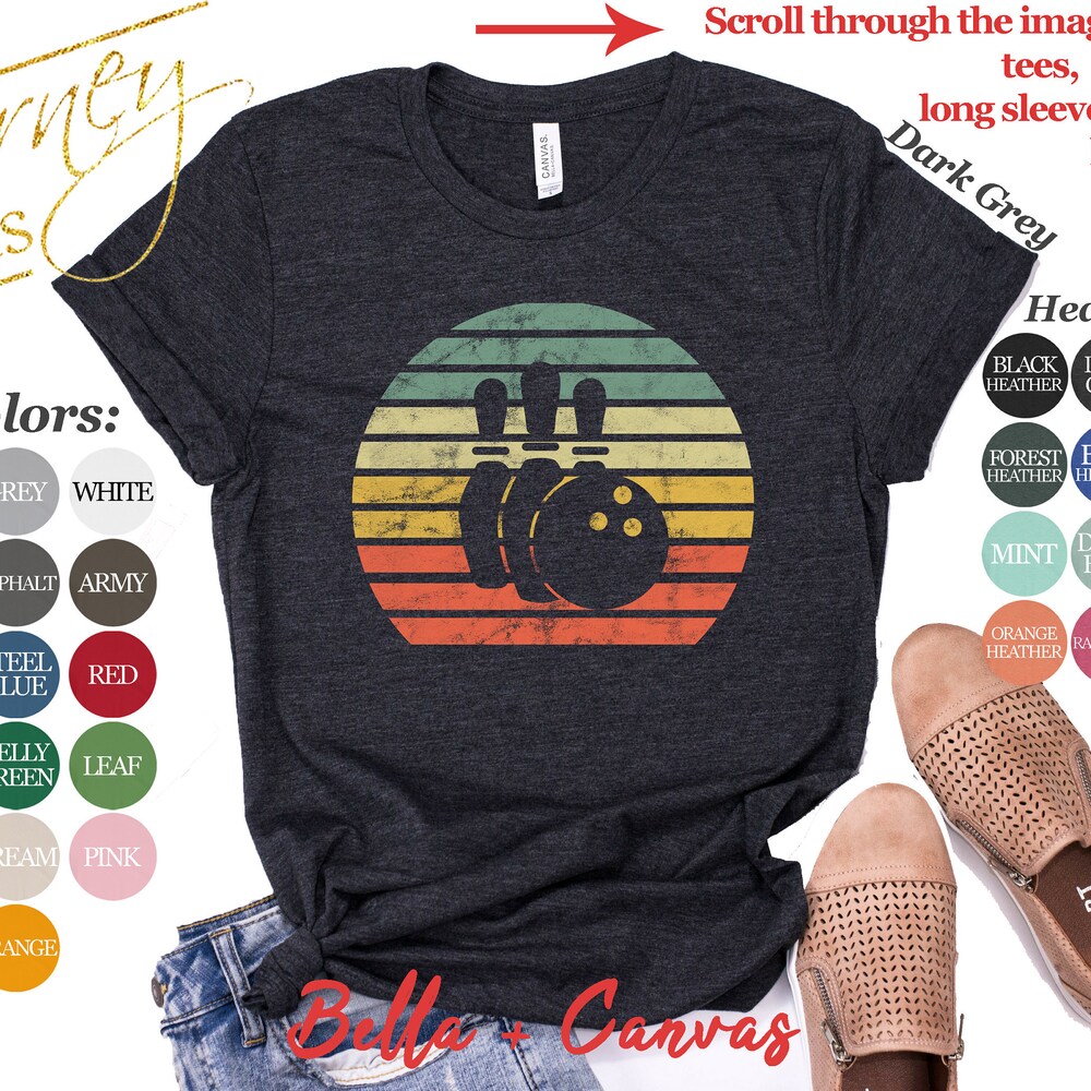 70'S Retro Bowling Shirt | Tank Top | V-Neck | Long Sleeve | Sweatshirt | Hoodie | Mug | Vintage Bowling Gift, Bowling Birthday Party Gift Alwasky