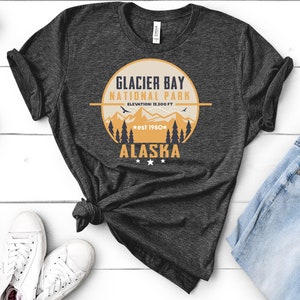 Glacier Bay National Park Shirt, Alaska Camping & Hiking Gift - Sweatshirt, Hoodie, Tank Top, V-neck, Long sleeve, Crop Top, Kids, Baby