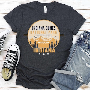 Indiana Dunes National Park Shirt | Tank Top | V-neck | Long sleeve | Sweatshirt | Hoodie | Crop Top | Lake Michigan Camping & Hiking Gifts
