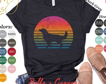 80&#39;s Retro Golden Retriever Shirt | Tank Top | V-neck | Long sleeve | Sweatshirt | Hoodie | Mug | Vintage Eighties Dog Gift | Dog Mom / Dad