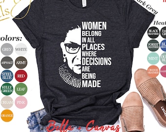 RBG Women Empowerment Shirt | Tank Top | V-neck | Long sleeve | Sweatshirt | Hoodie | Mug | Ruth Bader Ginsburg | Feminist Gift | Girl Power