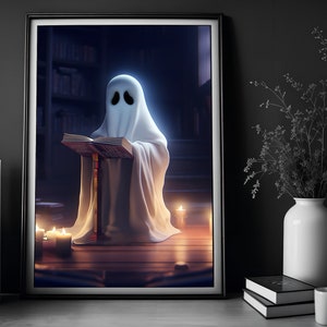 Life Review Ghost Poster, Spooky Ghost Wall Art, Ghost Home Décor, Near Death Experience, NDE, Ghost Lover Gift, Paranormal, Halloween Décor