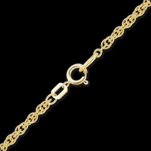Massive 14K Gold Klassische Seil Kette, Zierliche Goldkette für Anhänger oder Anhänger, Minimalistische 14K Gold Kette Halskette, Dünne Gold Choker Kette
