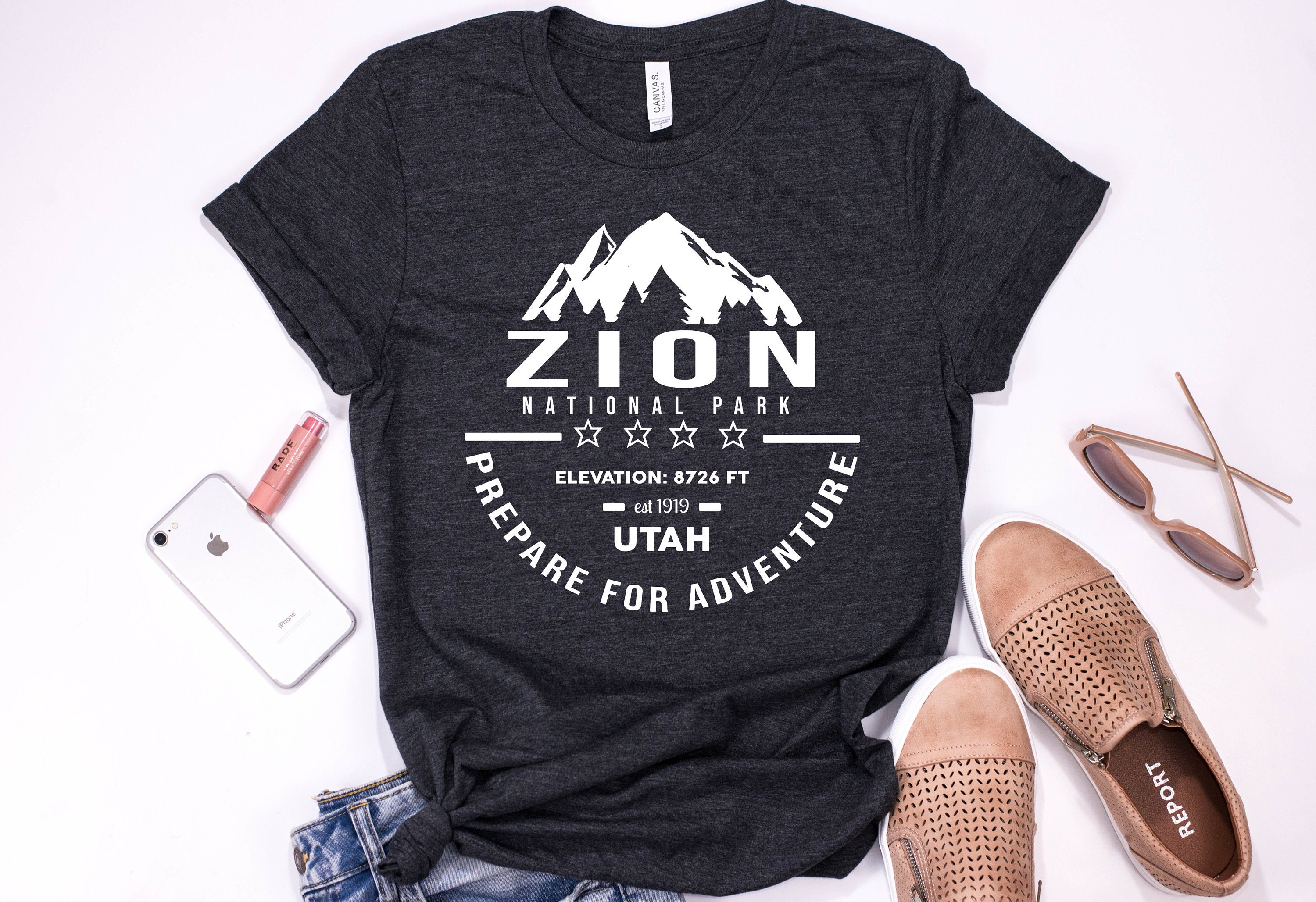 Zion National Park Shirt, Zion Canyon, Utah Camping & Hiking Souvenir Gift - Sweatshirt, Hoodie, Tank Top, V-neck, Long Sleeve, Kids, Baby